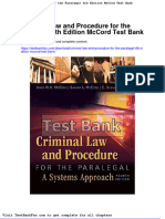 Full Download Criminal Law and Procedure For The Paralegal 4th Edition Mccord Test Bank