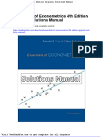 Full Download Essentials of Econometrics 4th Edition Gujarati Solutions Manual