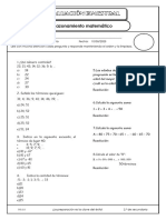 Examen Bimestral de Razonamiento Matemático - Fila B