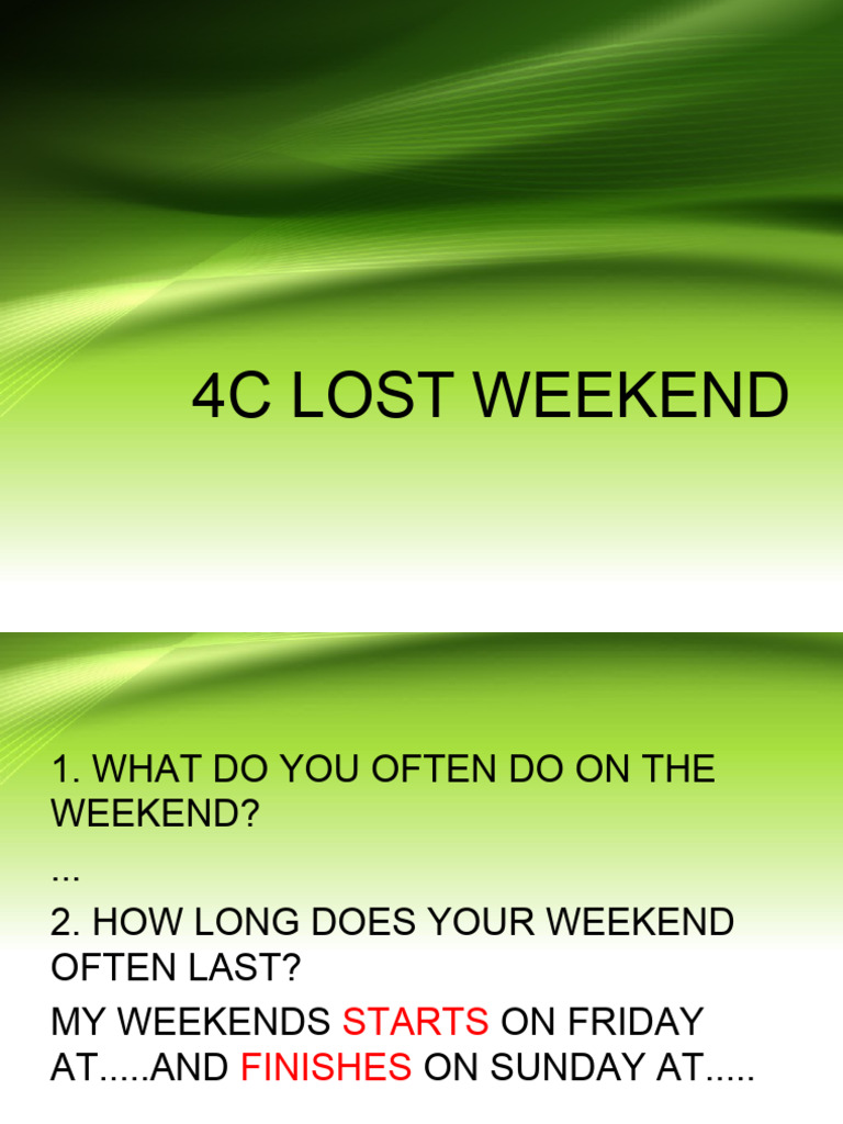 Weekend Activities and Duration Insights | PDF