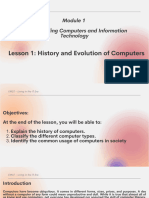 Lesson 1 History and Evolution of Computers 