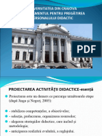 Proiectarea Didactica