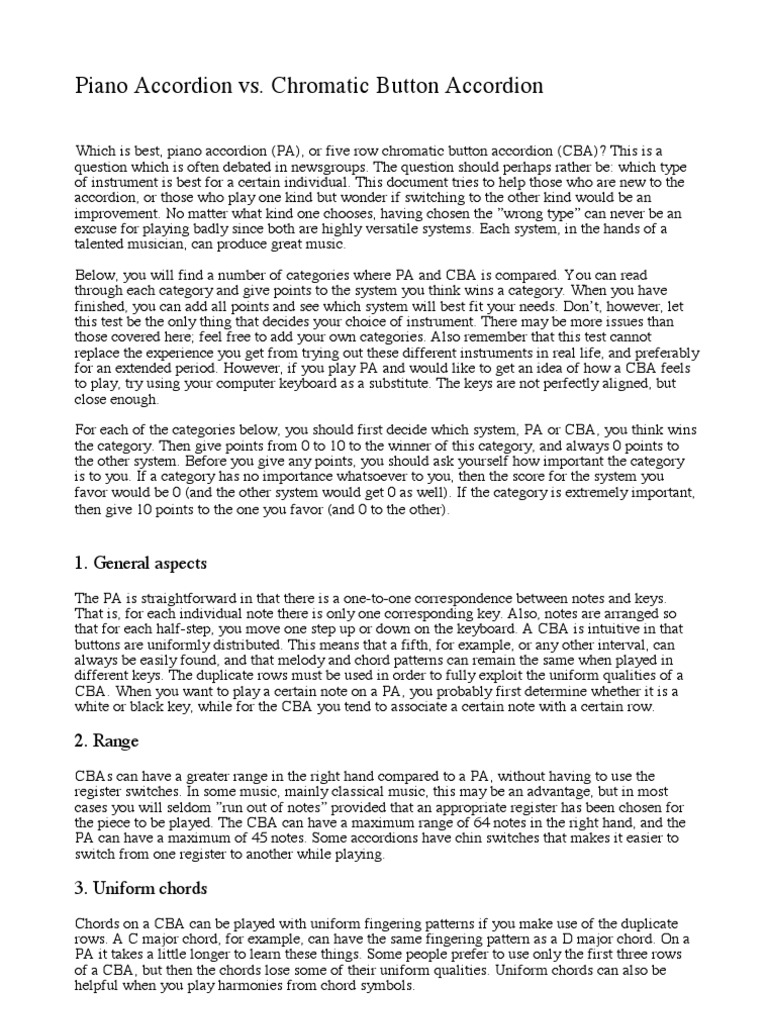 Accordion Test | PDF