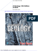 Full Download Essentials of Geology 13th Edition Lutgens Test Bank