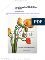 Full Download Current Psychotherapies 10th Edition Wedding Test Bank