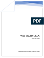Web Technologies: Course Code: CN 4003