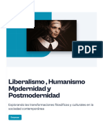 Liberalismo Humanismo Mpdernidad y Postmodernidad