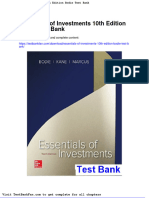 Full Download Essentials of Investments 10th Edition Bodie Test Bank