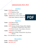 Program Saptamanal Portari