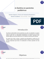 Fibrosis Quística en Pacientes Pediátricos: Nombre Asignatura: Técnicas de Tratamiento Respiratorio I Nombre Estudiantes