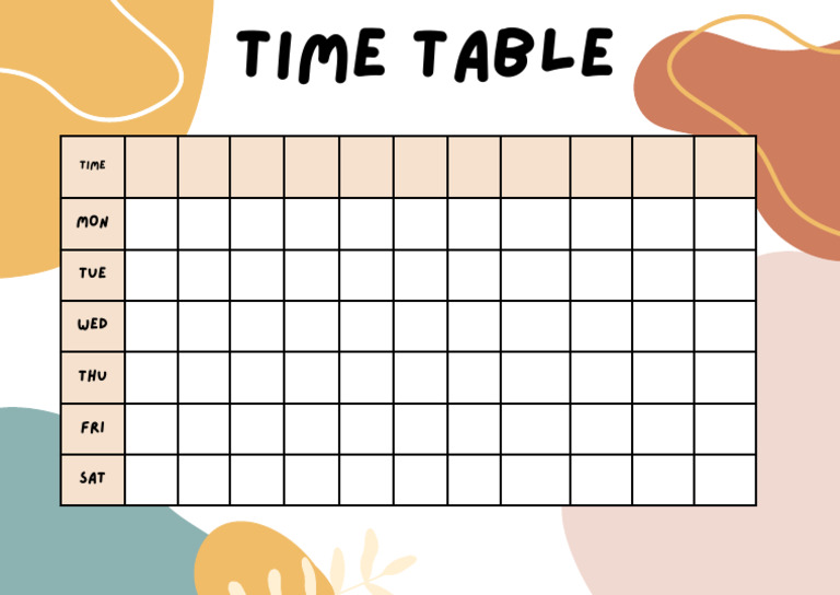 Class 9 Time Table 2025