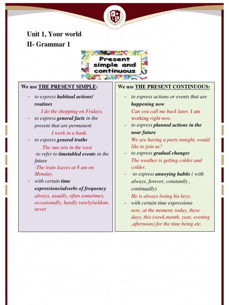 G7, Grammar H.W | PDF | Verb | Grammatical Tense