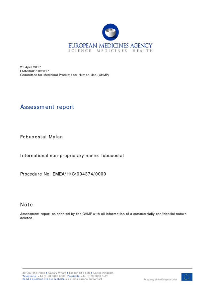 Febuxostat mylan epar public assessment report en pdf gout