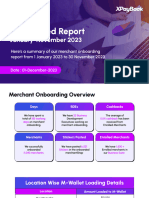 Merchant Onboarded Report November 2023