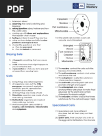Year 7 Biology: Cells and Systems Guide | PDF | Cell (Biology ...