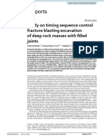 Study On Timing Sequence Control Fracture Blasting Excavation of Deep Rock Masses With Filled Joints