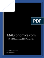 IIT JAM 2020 Answer Key - WWW - MAEconomics