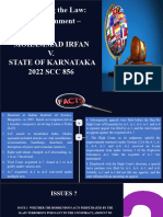 Magnifying The Law: Case Comment - Mohammad Irfan V. State of Karnataka 2022 SCC 856