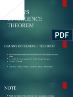 Gauss's Divergence Theorem