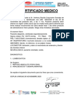 Certificado Medico