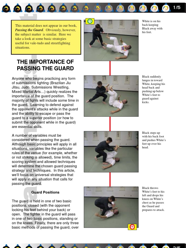 Strategies for Passing the Guard | PDF | Combat | Combat Sports
