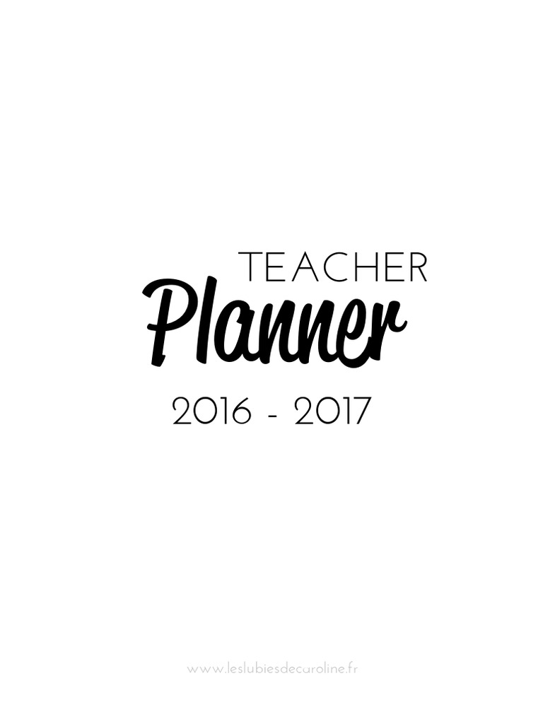 Teacher Planner PDF