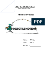 Project On Projectile Motion