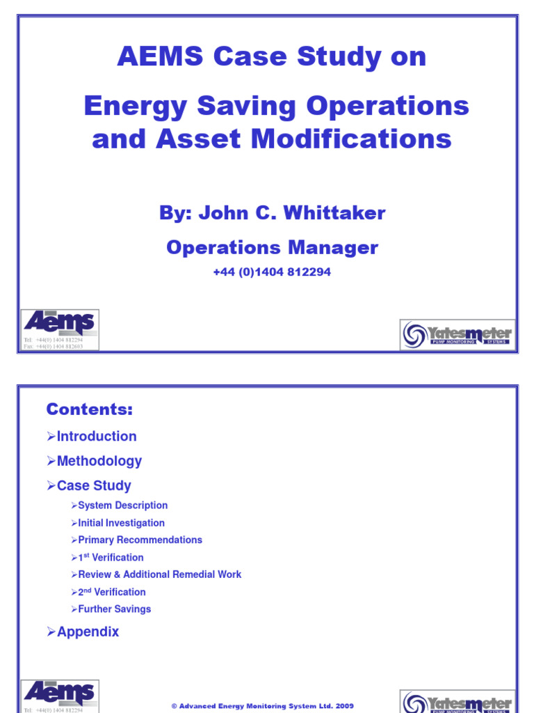 Energy Savings in Pump Systems | PDF
