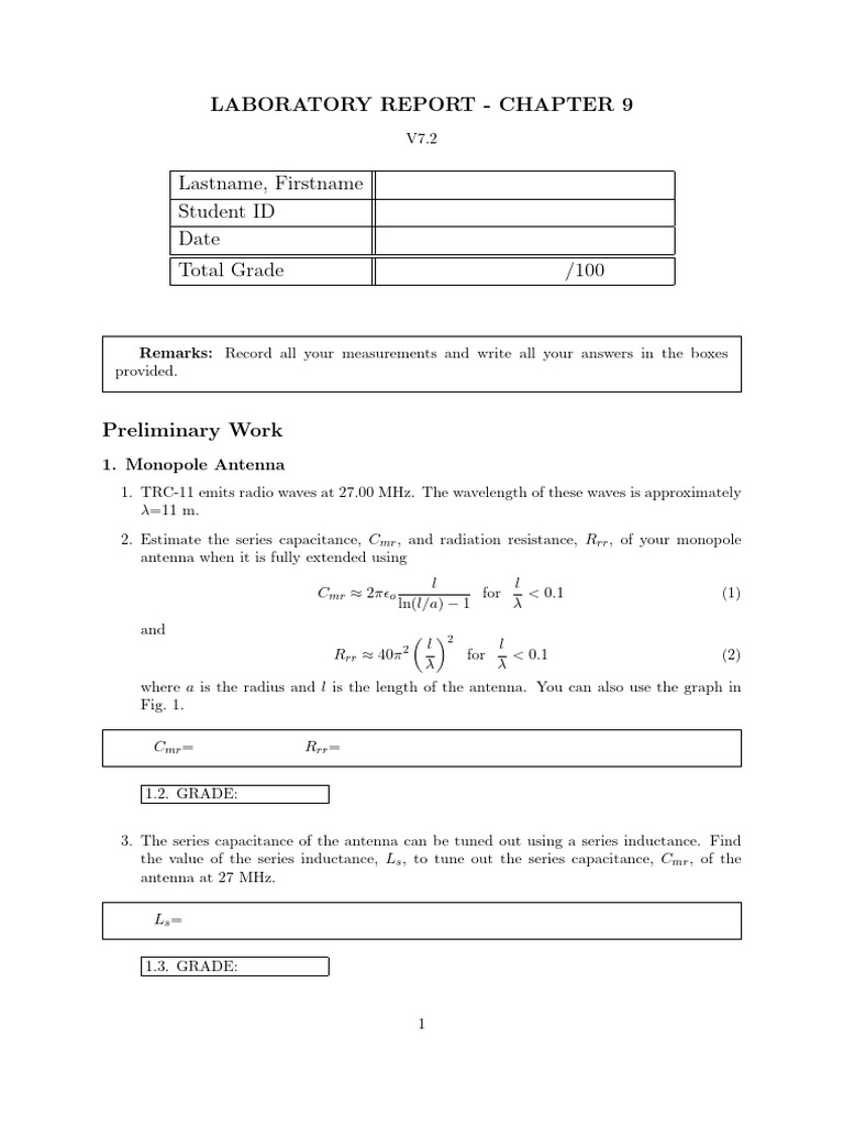 Lab Report 9 | PDF | Telecommunications | Electronic Engineering
