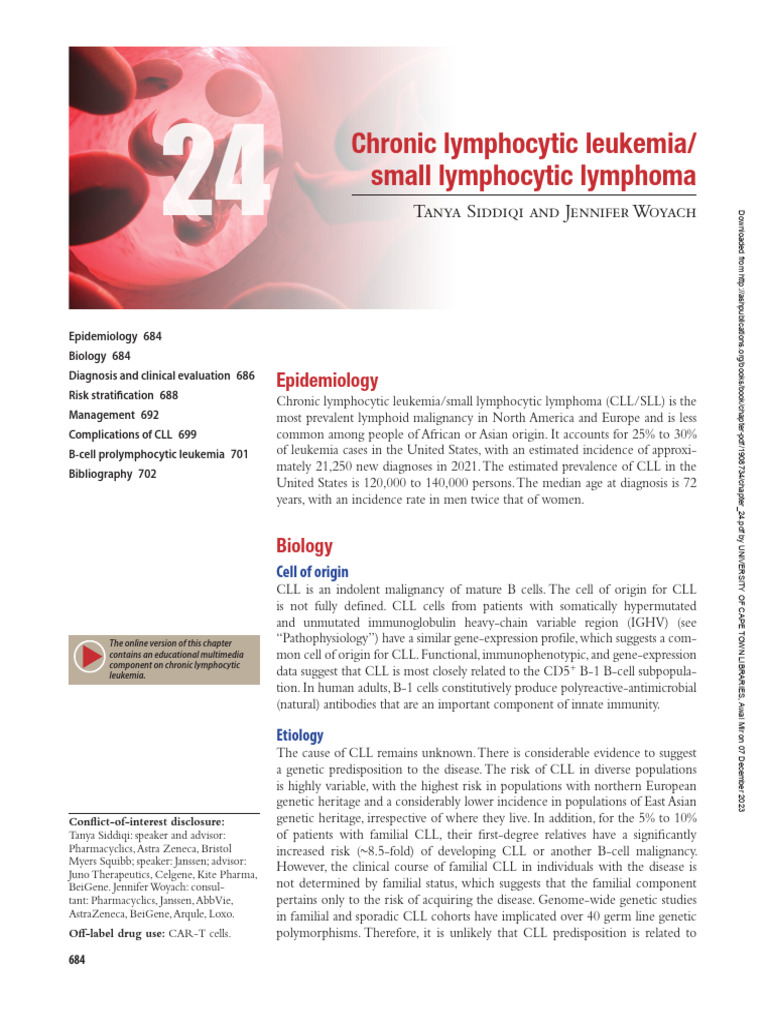 Chronic Lymphocytic Leukemia Overview | PDF | Science & Mathematics