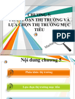 CHƯƠNG 5.Phân đoạn thị trường và lựa chọn thị trường mục tiêu.