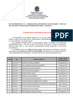 Nota Informativa N 45 - Chamada para Conhecimento Da Designao - Processo Seletivo para o Servio Militar Obrigatrio Smo 2023 2024