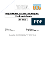 Rapport Des Travaux Pratiques Hydrogéologie: Réalisé Par: Encadré Par: Yassine Habbabi Mr. CHENNOUF Rachid