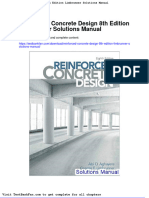 Full Download Reinforced Concrete Design 8th Edition Limbrunner Solutions Manual