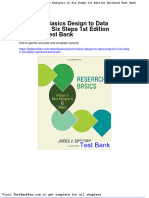 Full Download Research Basics Design To Data Analysis in Six Steps 1st Edition Spickard Test Bank