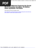 Full Download Research Methods Exploring The Social World Canadian Canadian 1st Edition Diane Symbaluk Test Bank