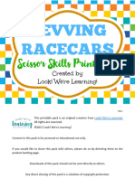 Racecar Scissor Skills