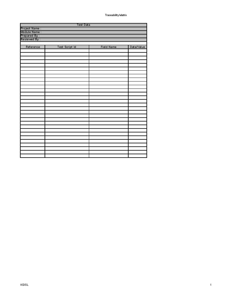 Test Data - Ver 1.0 | PDF