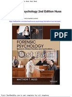 Full Download Forensic Psychology 2nd Edition Huss Test Bank