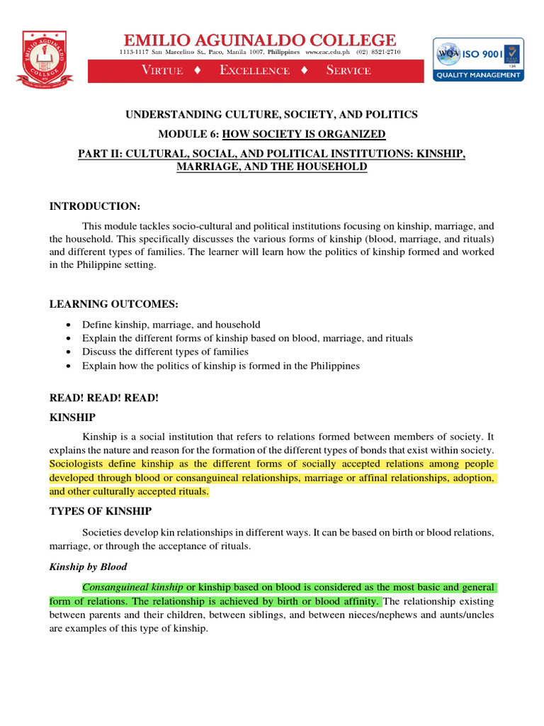 Kinship and Marriage in Society | PDF | Kinship | Godparent