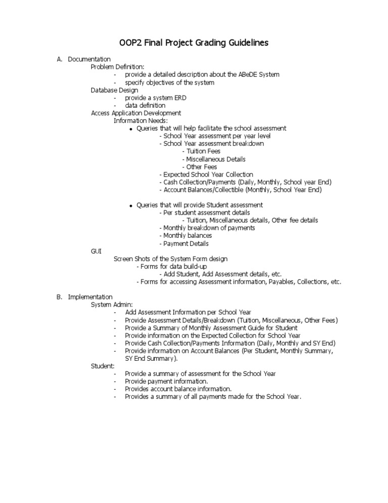 Project Guidelines | PDF