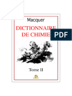 Dictionnaire de Chimie Tome 2 - Macquer Pierre Joseph