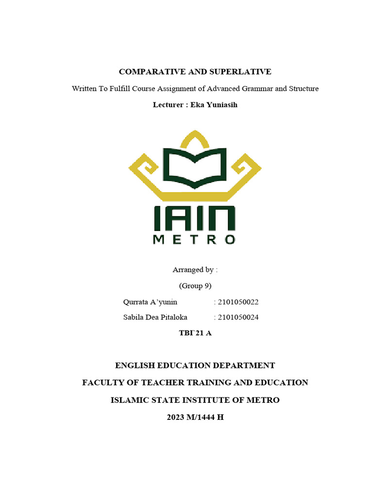 COMPARATIVE AND SUPERLATIVE FORM PDF visual data 2