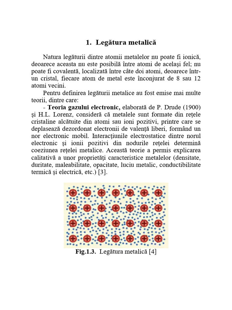 C2 - Legatura Metalica - Proprietati Fizico - Mecanice Si Chimice ...