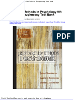 Full Download Research Methods in Psychology 9th Edition Shaughnessy Test Bank