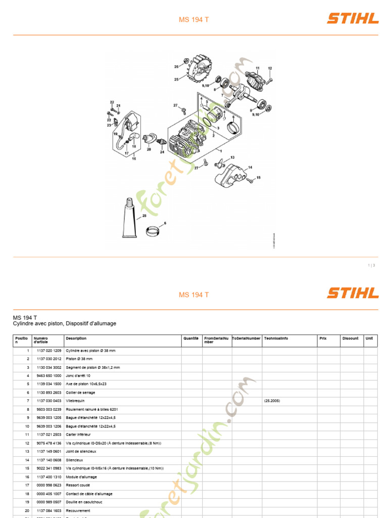 tronconneuse_stihl_ms194t_liste-des-pieces | PDF