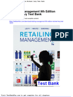 Full Download Retailing Management 9th Edition Michael Levy Test Bank