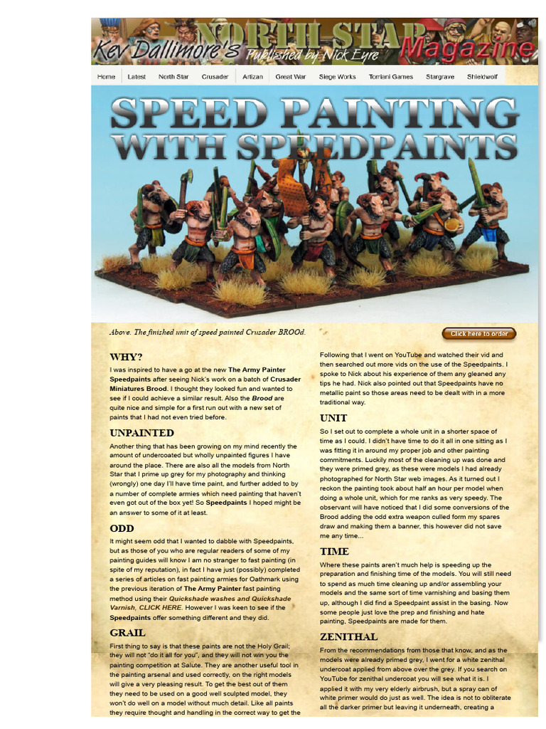 Speed Painting with Army Painter Speedpaints | PDF | Paintings | Paint