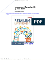 Full Download Retailing Management Canadian 5th Edition Levy Test Bank