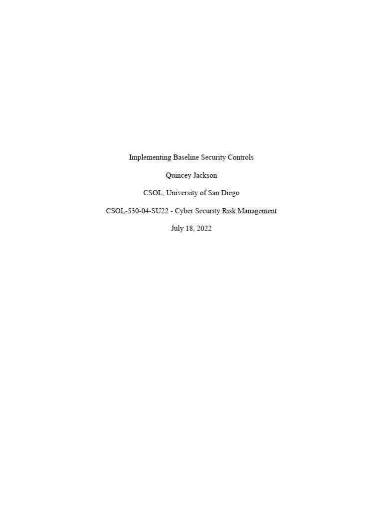 Module 3 baseline security controls pdf security computer security